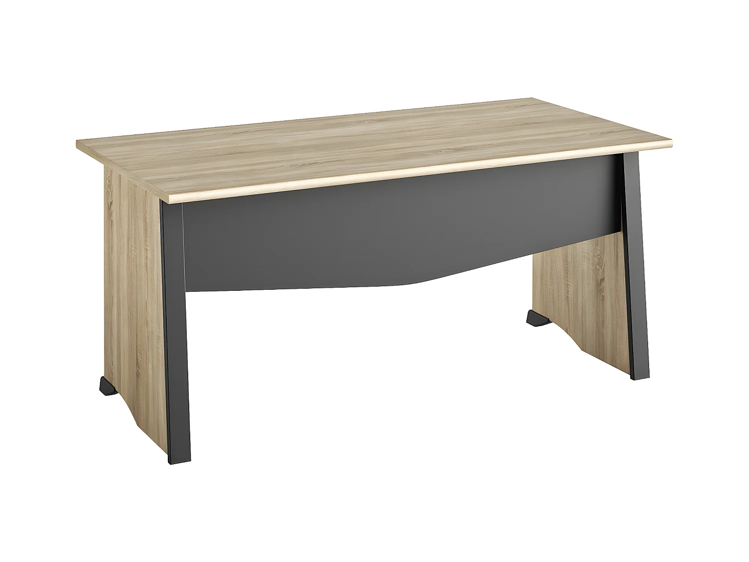 Bureau style industriel avec voile de fond  L160 cm - Fabrication Française