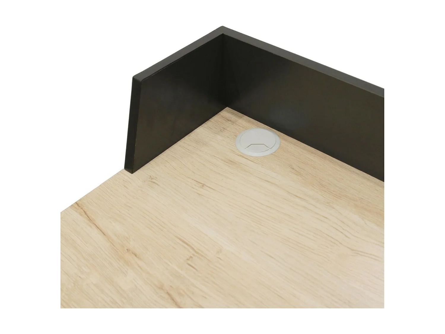 Bureau en métal noir avec séparateurs BRICE - L90 cm