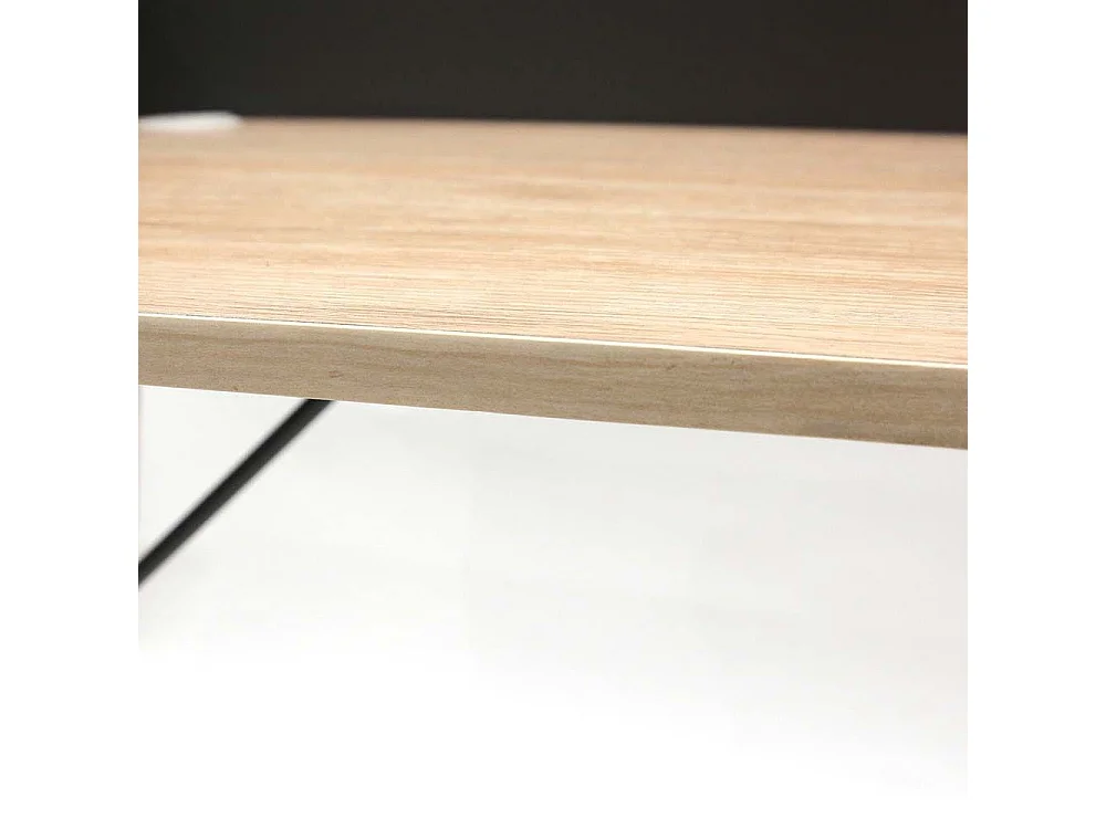 Bureau en métal noir avec séparateurs BRICE - L90 cm