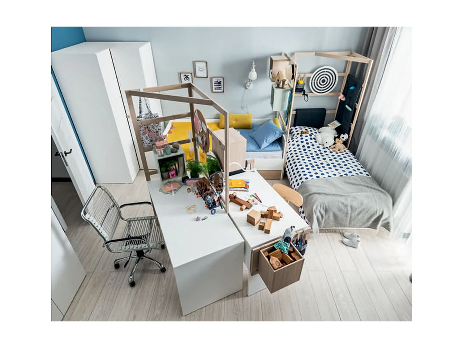 2-lades bureau met open top kubus - STIGE