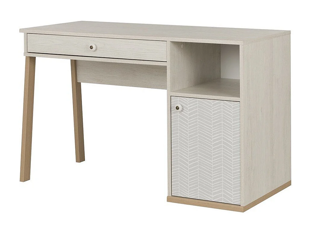 Büro Alika mit Nische, einer Tür und einer Schublade - Französische Herstellung
