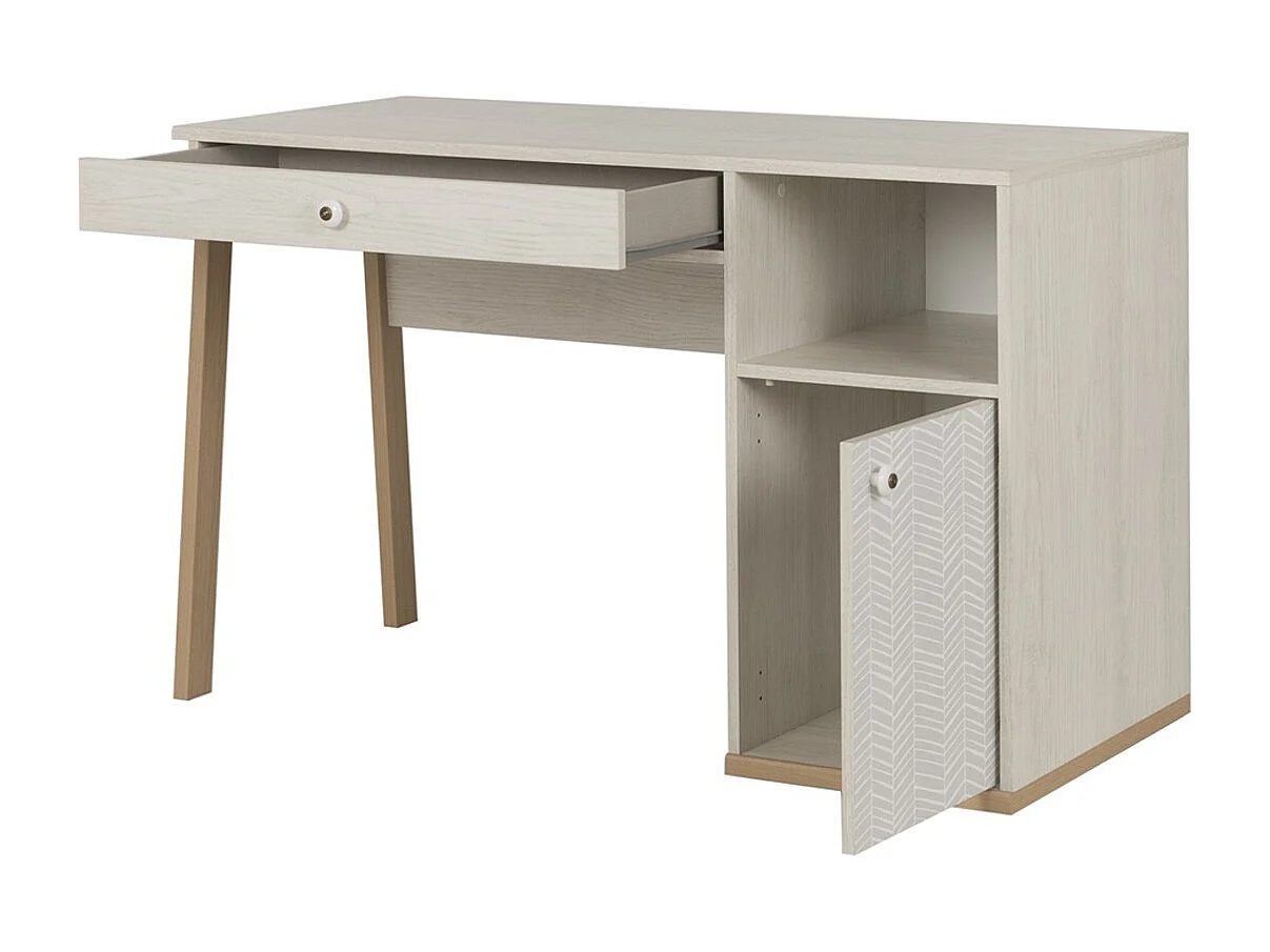 Büro Alika mit Nische, einer Tür und einer Schublade - Französische Herstellung
