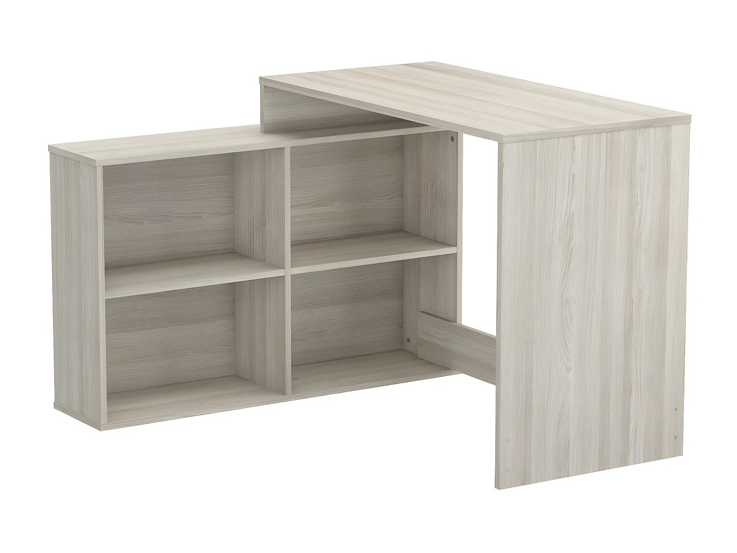 Eckschreibtisch mit umkehrbarer Ausrichtung, 4 Fächer, L111,9 cm - Corner