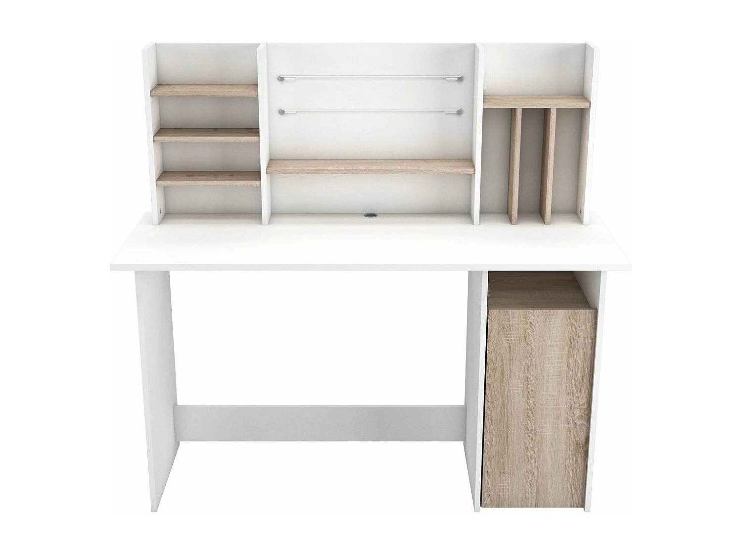 Bureau met opbergruimte L134,8 cm - Amber