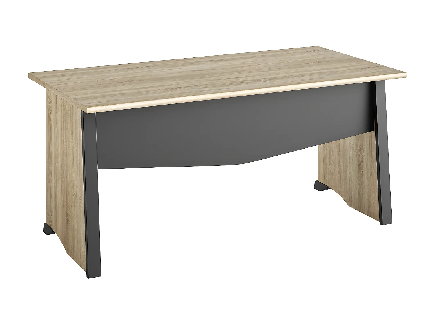 Industrieller Schreibtisch mit Hintergrundvorhang L120 cm - Französische Herstellung