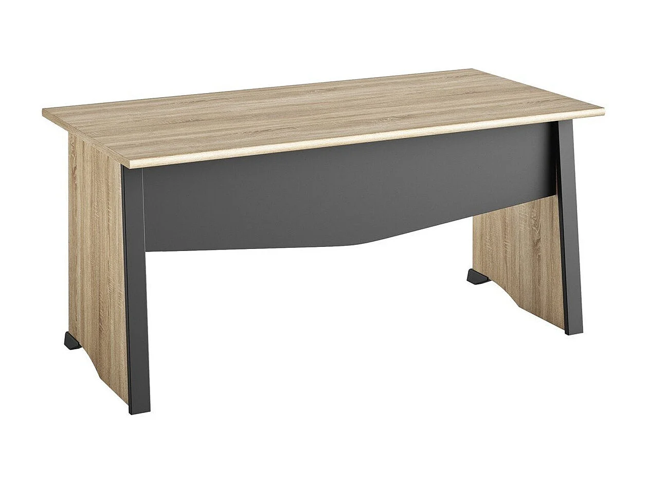 Bureau style industriel avec voile de fond L120 cm - Fabrication Française