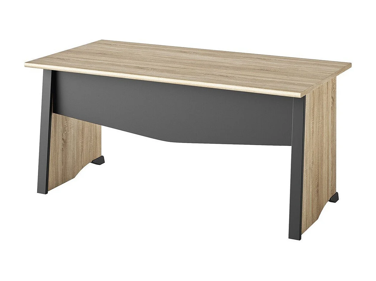 Bureau style industriel avec voile de fond L120 cm - Fabrication Française