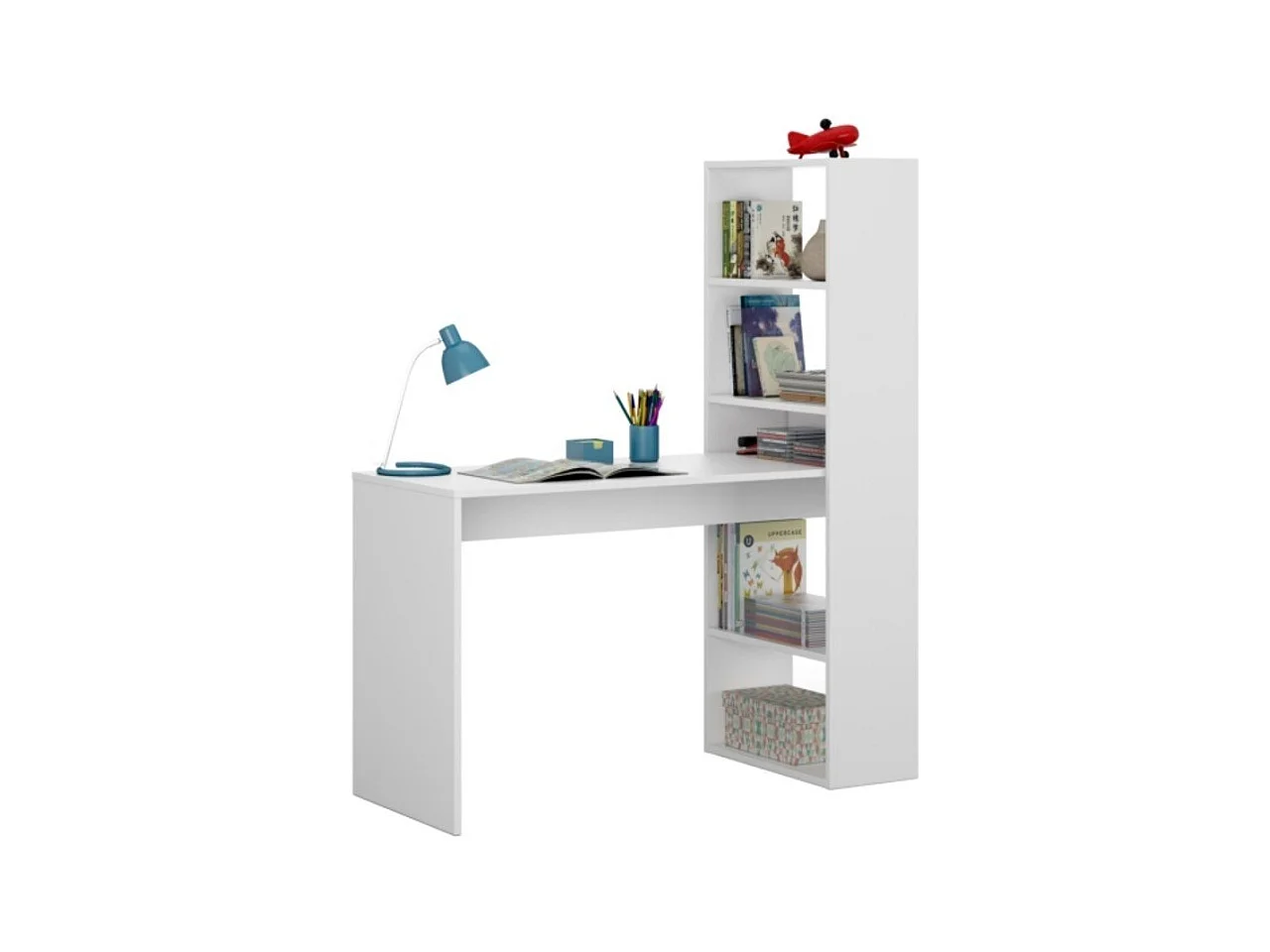 Mesa escritorio aglomerado blanco 144x120x53cm