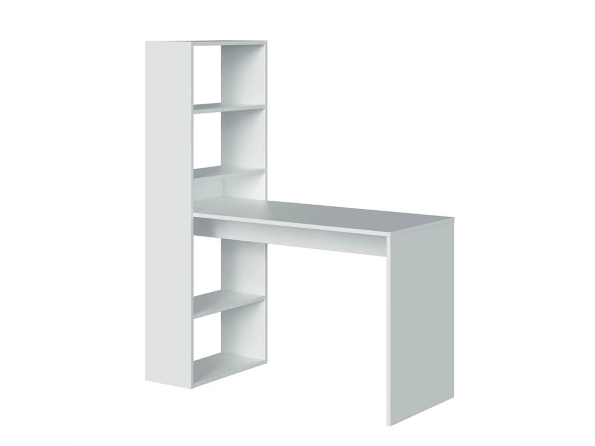 Bureau réversible avec étagère de rangement - L120 cm