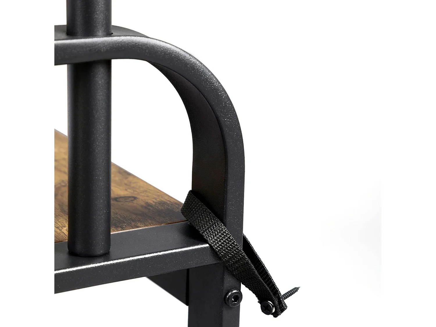 VASAGLE Frakkestativ, frakkestativ med bænk til skoopbevaring, 4-i-1-design, med 9 aftagelige kroge, en tøjstang, til gang, indgang, 33,7 x 77 x 183 cm,