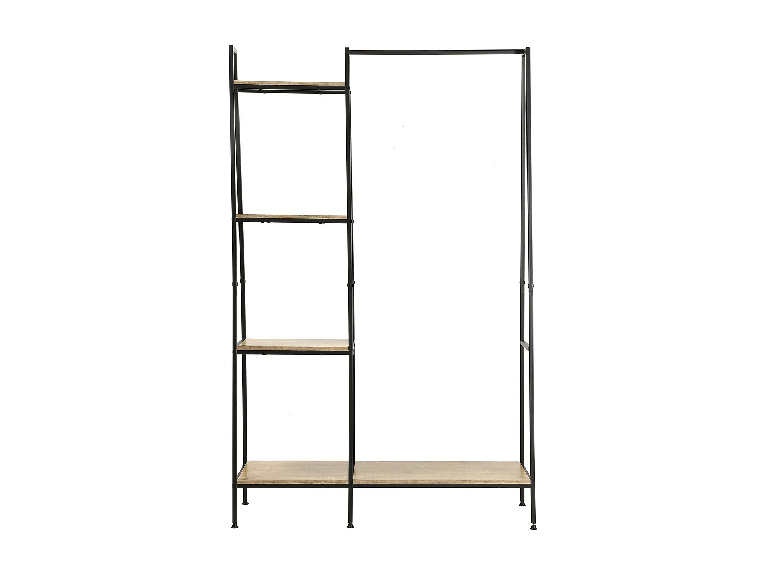 Armario abierto industrial con 1 estante inferior y 4 baldas - LEXIE