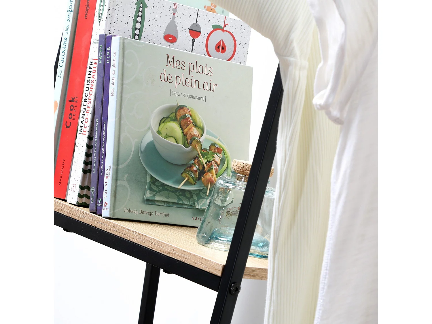 Armario abierto industrial con 1 estante inferior y 4 baldas - LEXIE