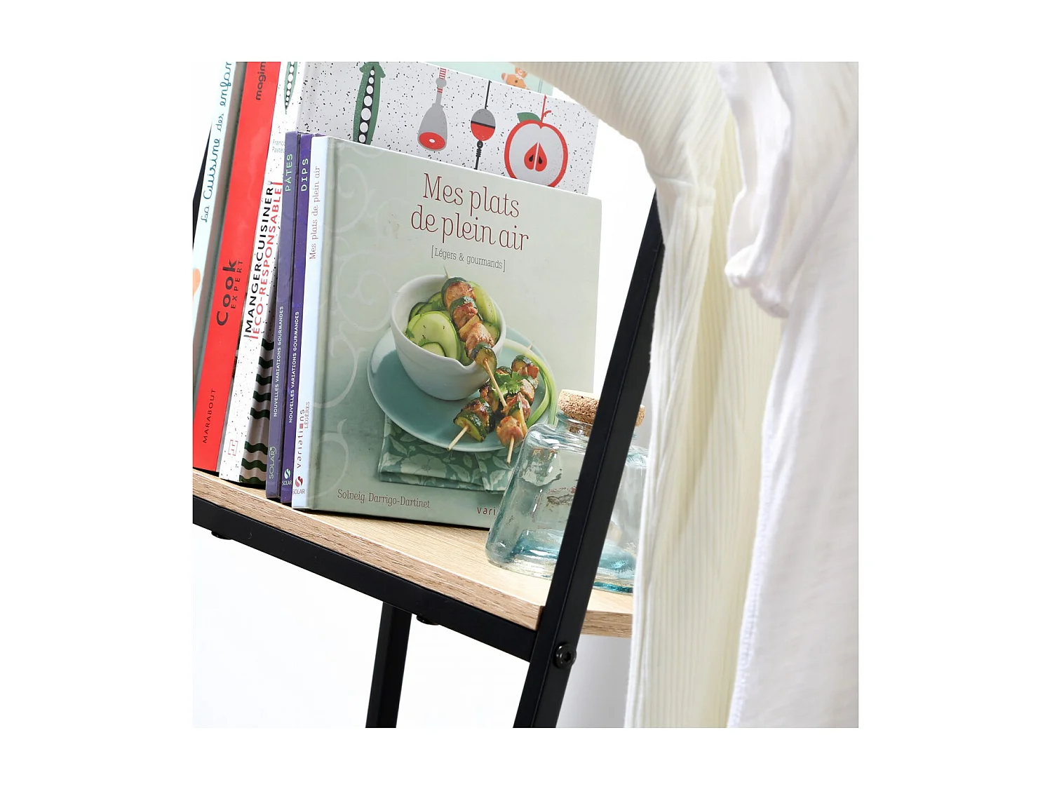 Armario abierto industrial con 1 estante inferior y 4 baldas - LEXIE