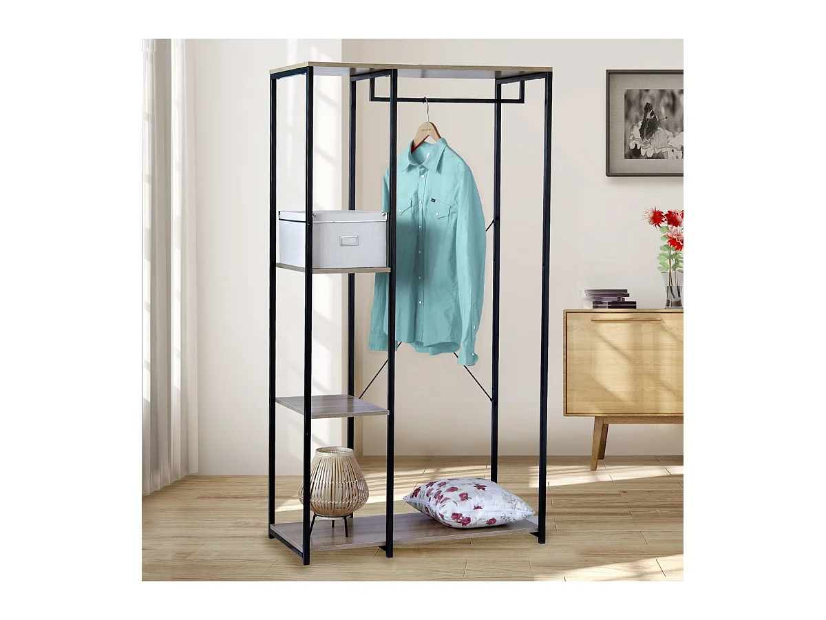 Etagère dressing un portant en métal