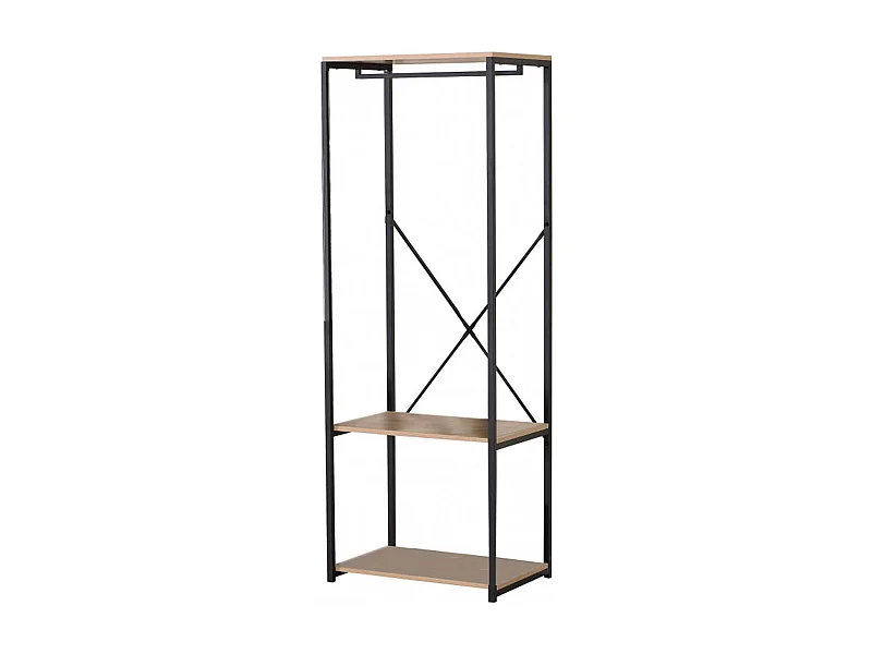 Penderie Industrielle avec 2 Étagères - L60 x H167 cm