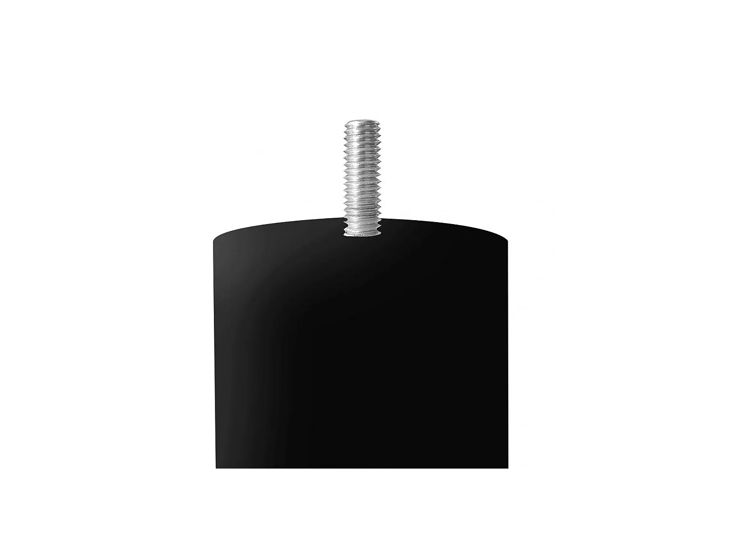 Lot de 4 pieds de meuble noir 15x6 rond bois de hêtre - PIEDS DE LIT