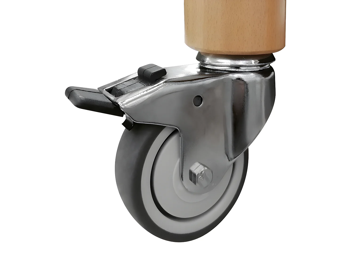 Lot 4 pieds de meuble en bois H.17 x D.6 et 2 roulettes - PIEDS DE LIT