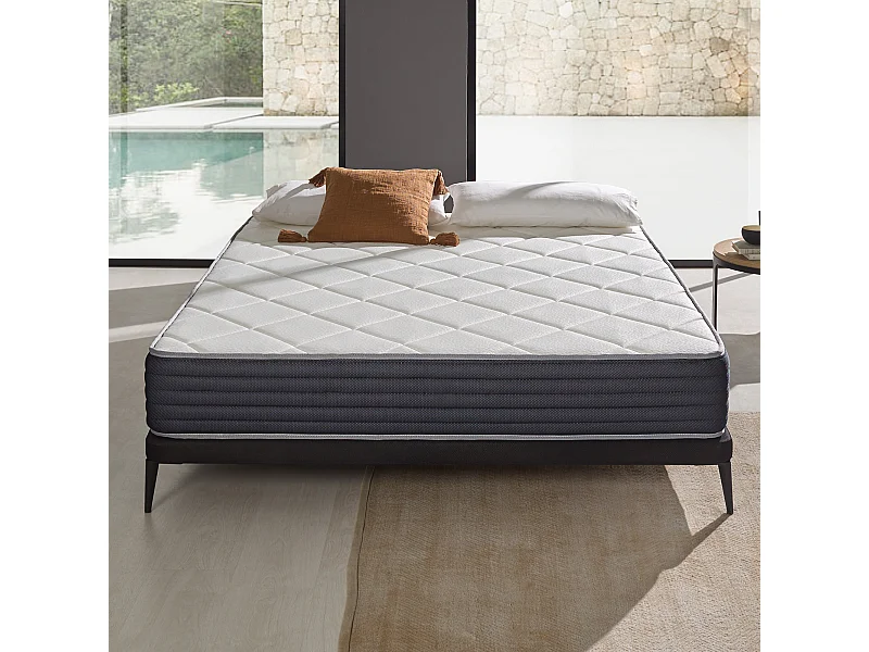 Naturalex - Matelas Royalvisco 160x200 cm - Multicouches HR - Blue Latex - Très épais 30 cm, Mousse à mémoire de forme, 7 zones, face été, hiver - Confortable