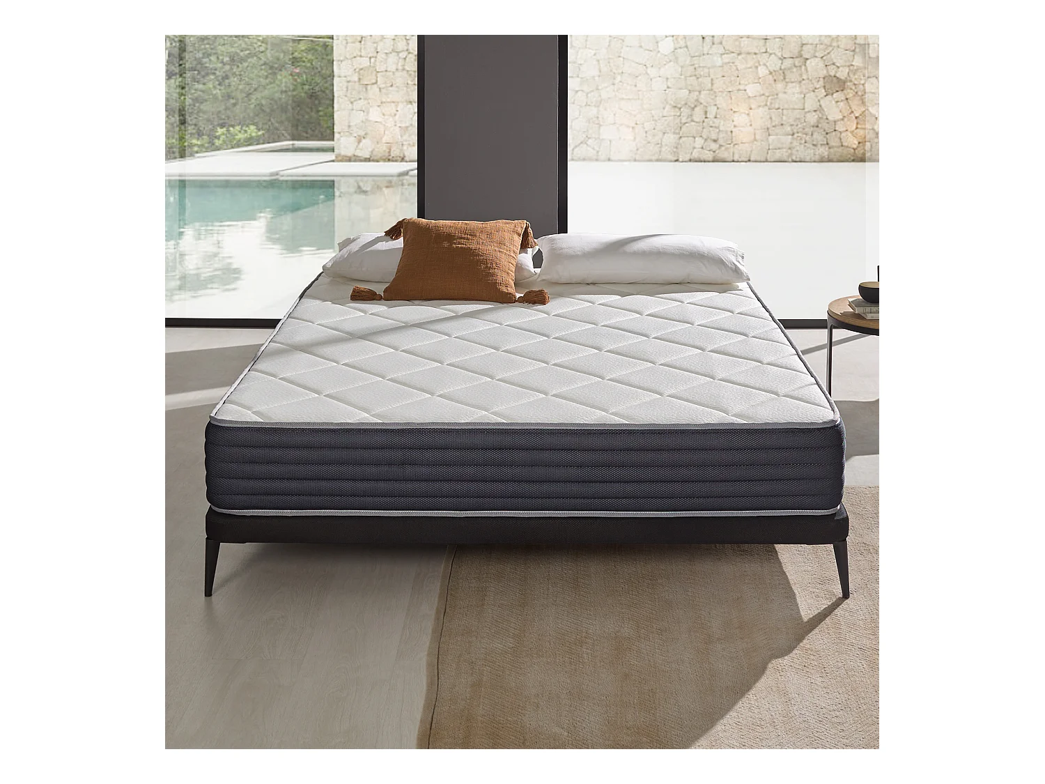 Naturalex - Matelas Royalvisco 160x200 cm - Multicouches HR - Blue Latex - Très épais 30 cm, Mousse à mémoire de forme, 7 zones, face été, hiver - Confortable