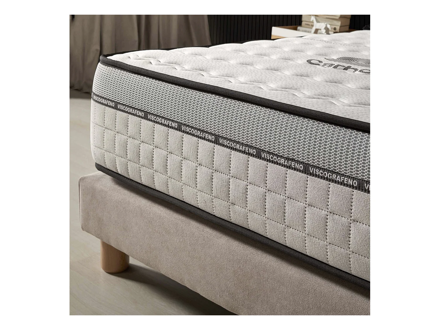 Naturalex - Matelas Visco-carbone à ressorts ensachés 180x200 cm - Épais 30 cm - Visco Thermorégulateur - Tissu Premium - Haute Qualité - Respirabilité optimale
