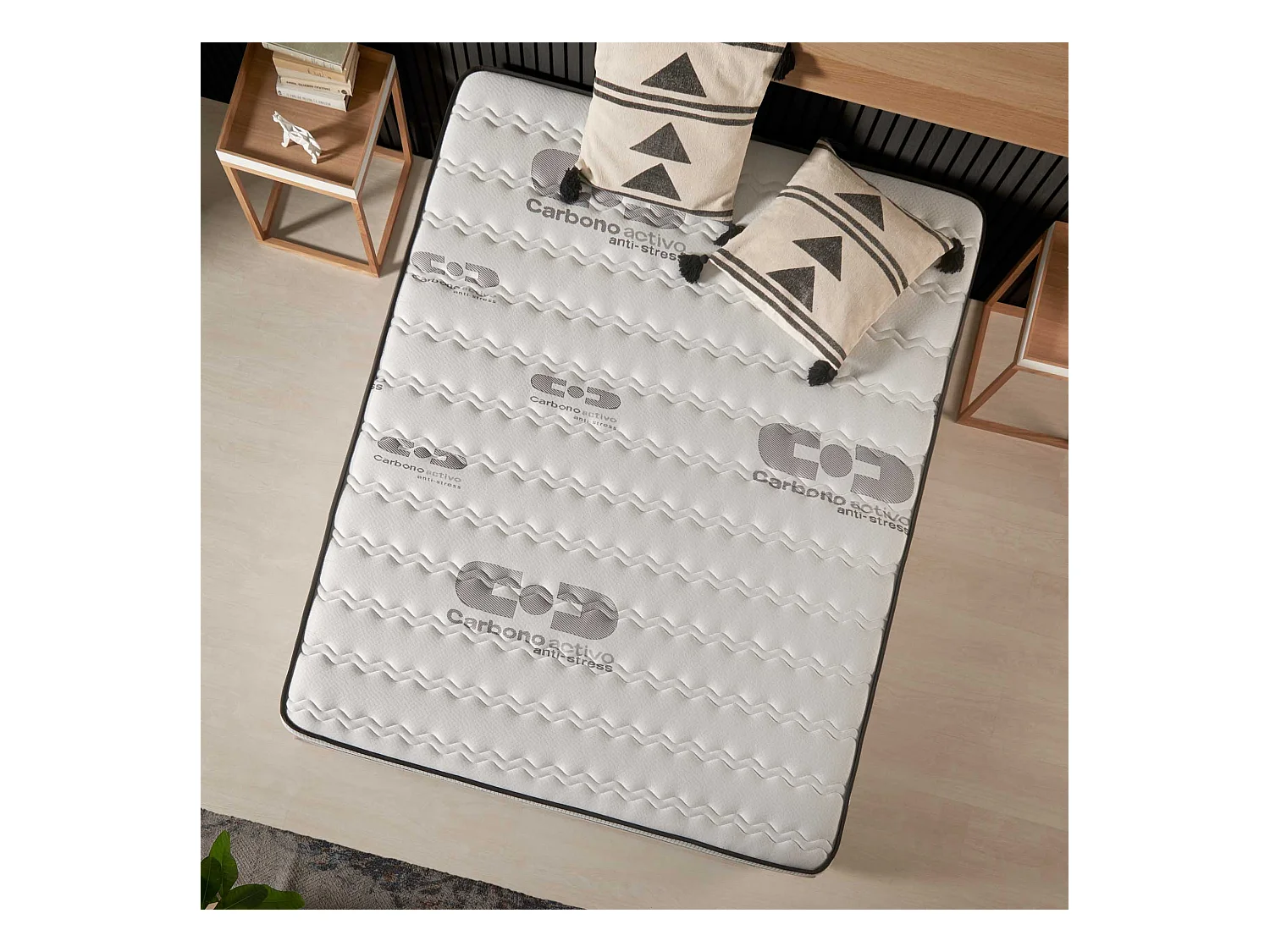 Naturalex - Matelas Visco-carbone à ressorts ensachés 180x200 cm - Épais 30 cm - Visco Thermorégulateur - Tissu Premium - Haute Qualité - Respirabilité optimale