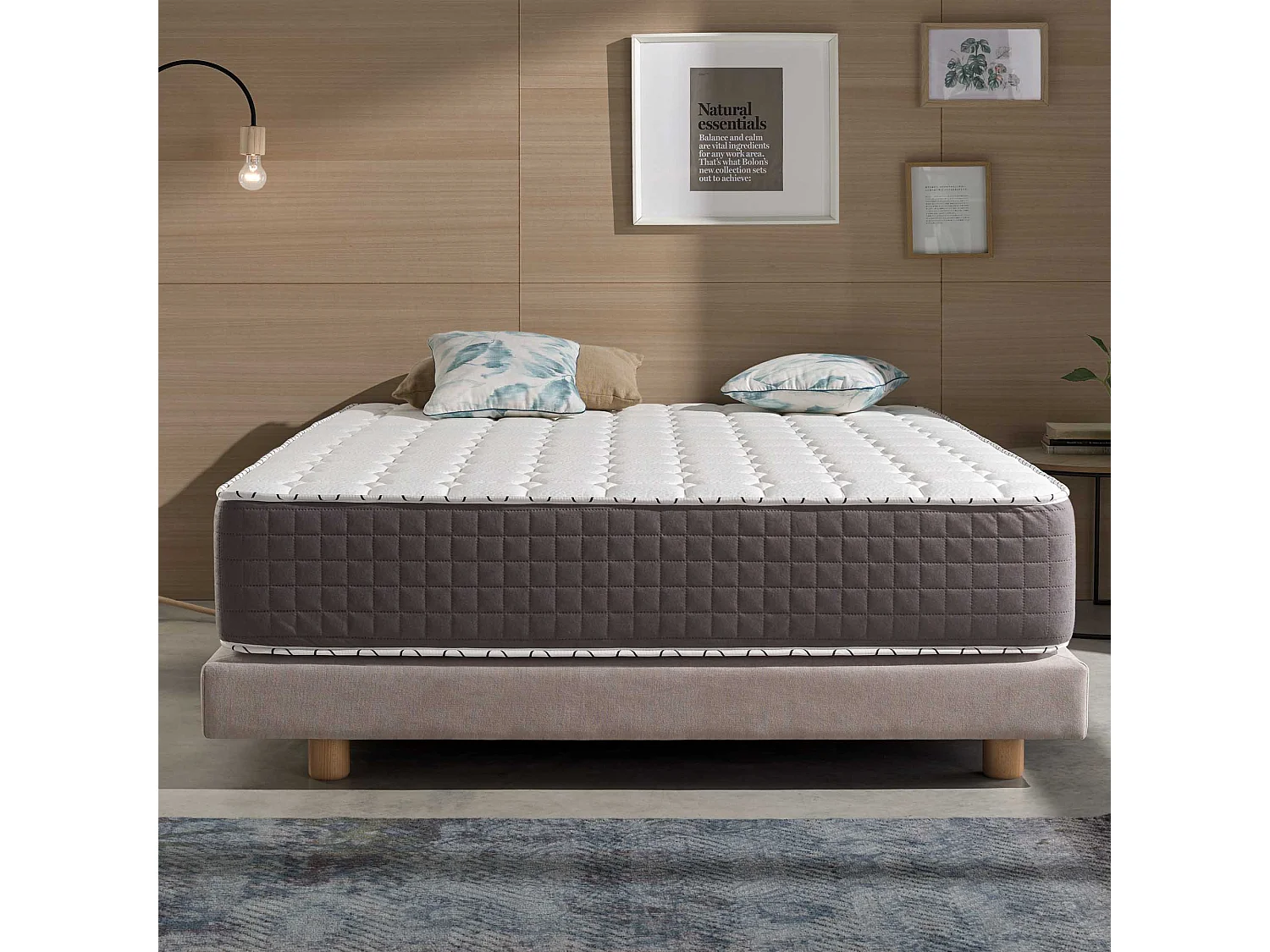 Naturalex - Matelas Extrafresh 120x190 cm - Mousse à mémoire de forme HR - Soutien Blue Latex - Très épais 30 cm, 7 Zones, 2 faces été, hiver - Tissu Respirant