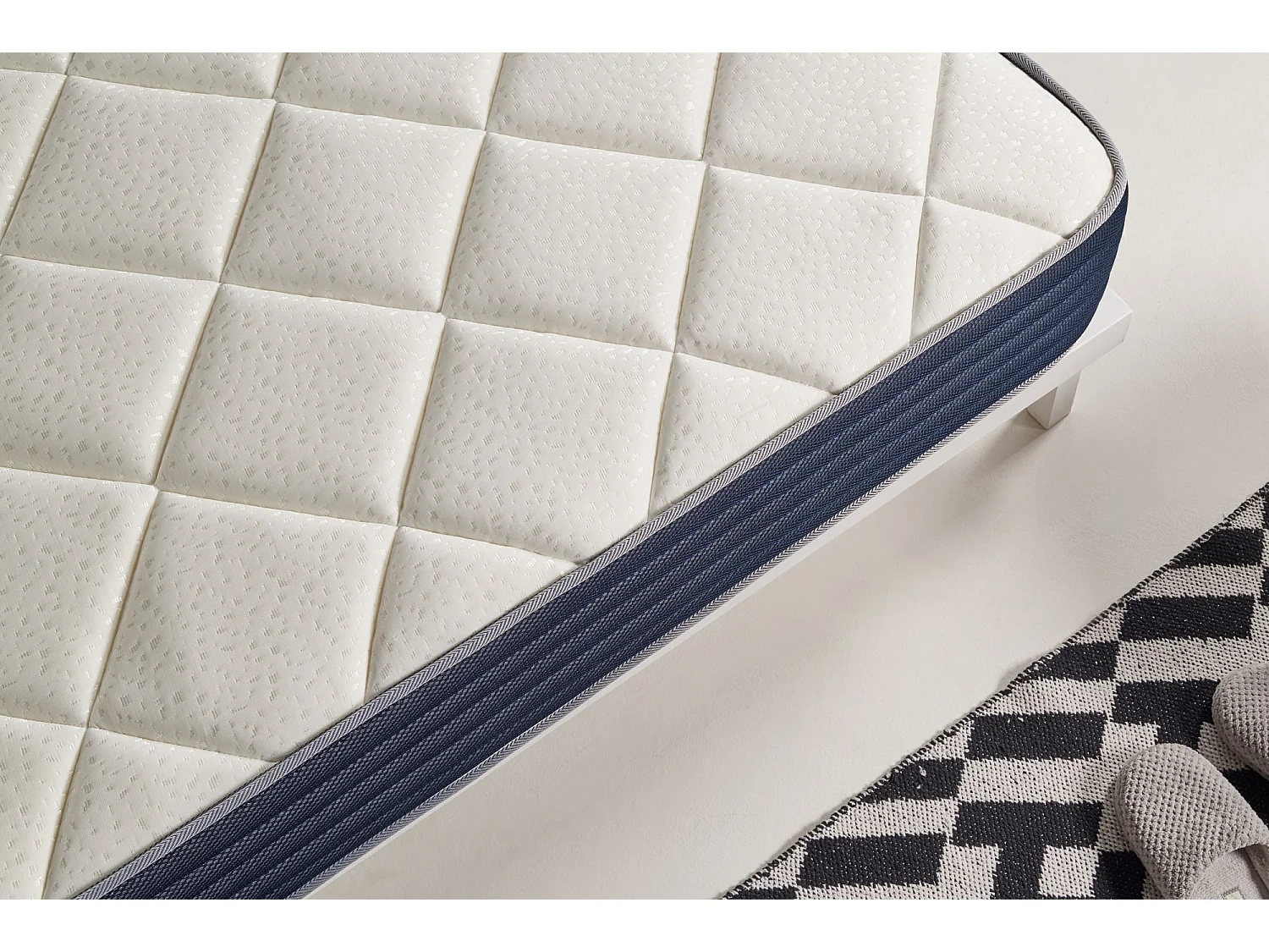 Naturalex - Matelas Sensoria 140x190 cm - Mousse à mémoire de forme HR - Soutien Blue Latex - Très Épais 25 cm, 7 Zones, Antibactérien - Réversible été, hiver