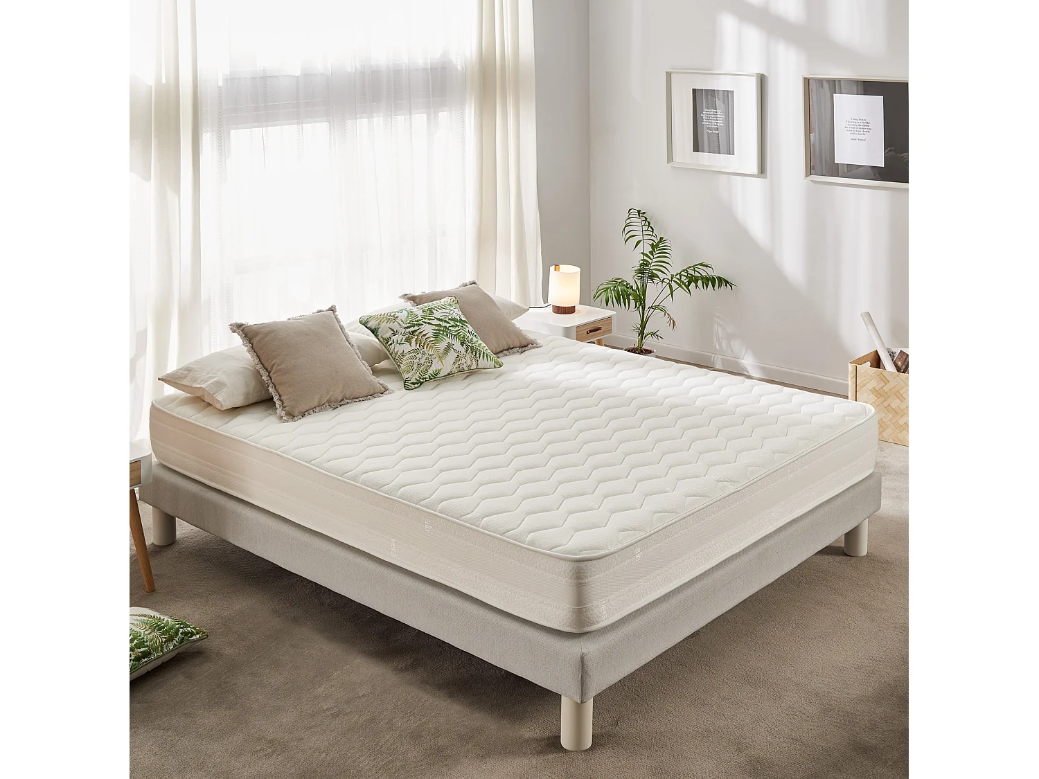 Naturalex - Matelas Deluxe 140x200 cm - Mousse à mémoire de forme HR - Soutien Blue Latex - 7 Zones, Ergonomique, Antibactérien, face été, hiver - Confortable