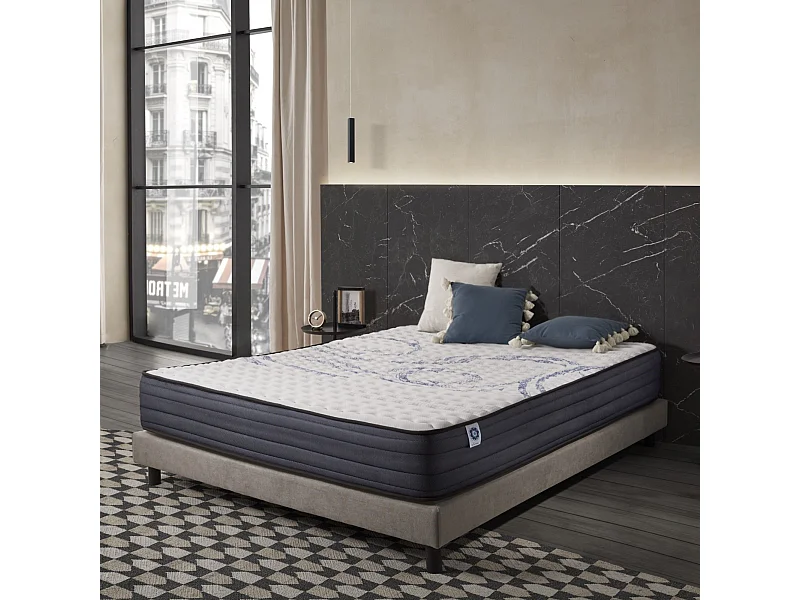 Naturalex - Matelas Perfectsleep à ressorts ensachés 140x200  cm - Épais 24 cm - Visco Thermorégulateur - Tissu Premium - Haute Qualité - Respirabilité optimale