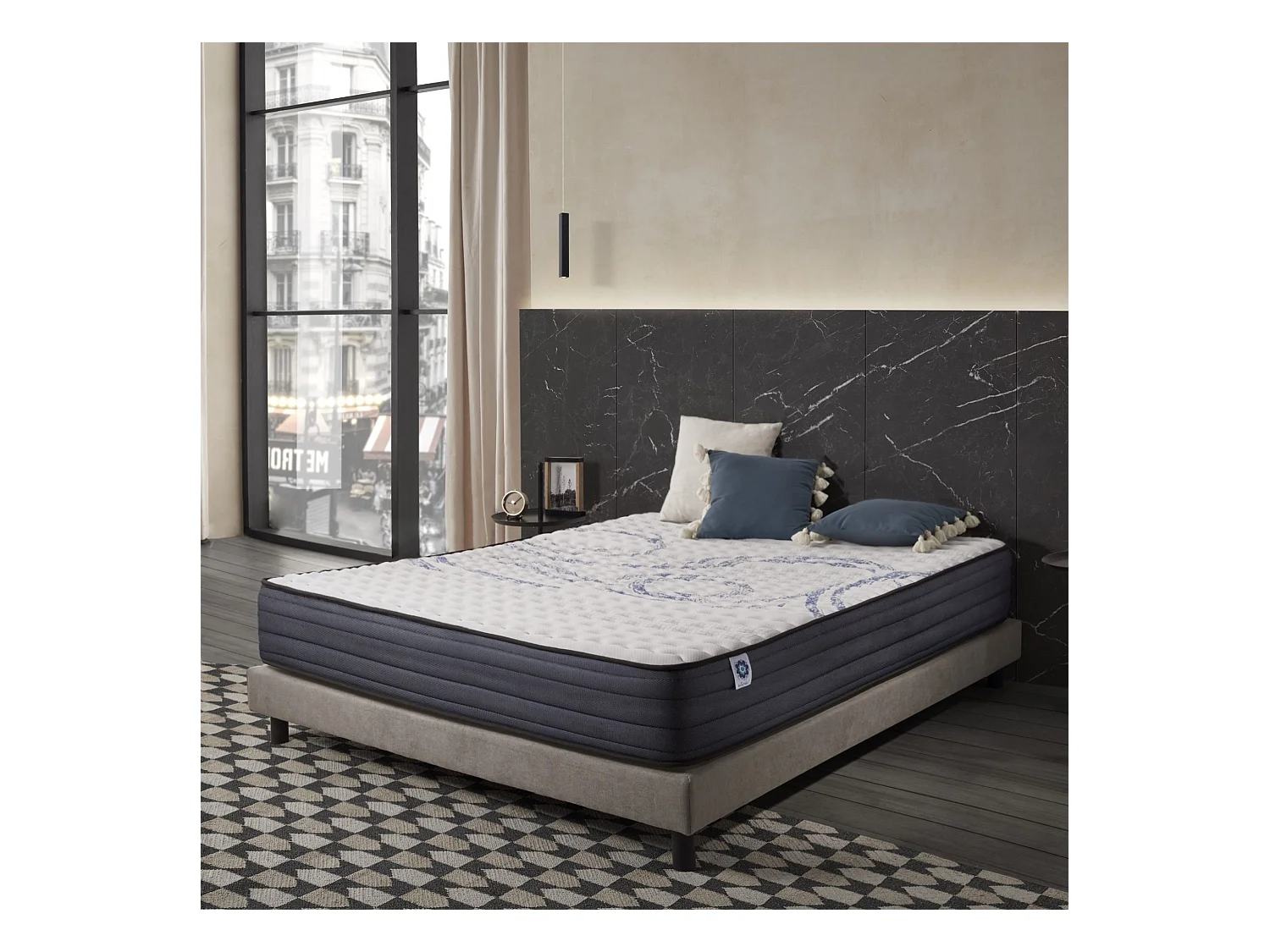 Naturalex - Matelas Perfectsleep à ressorts ensachés 140x200  cm - Épais 24 cm - Visco Thermorégulateur - Tissu Premium - Haute Qualité - Respirabilité optimale