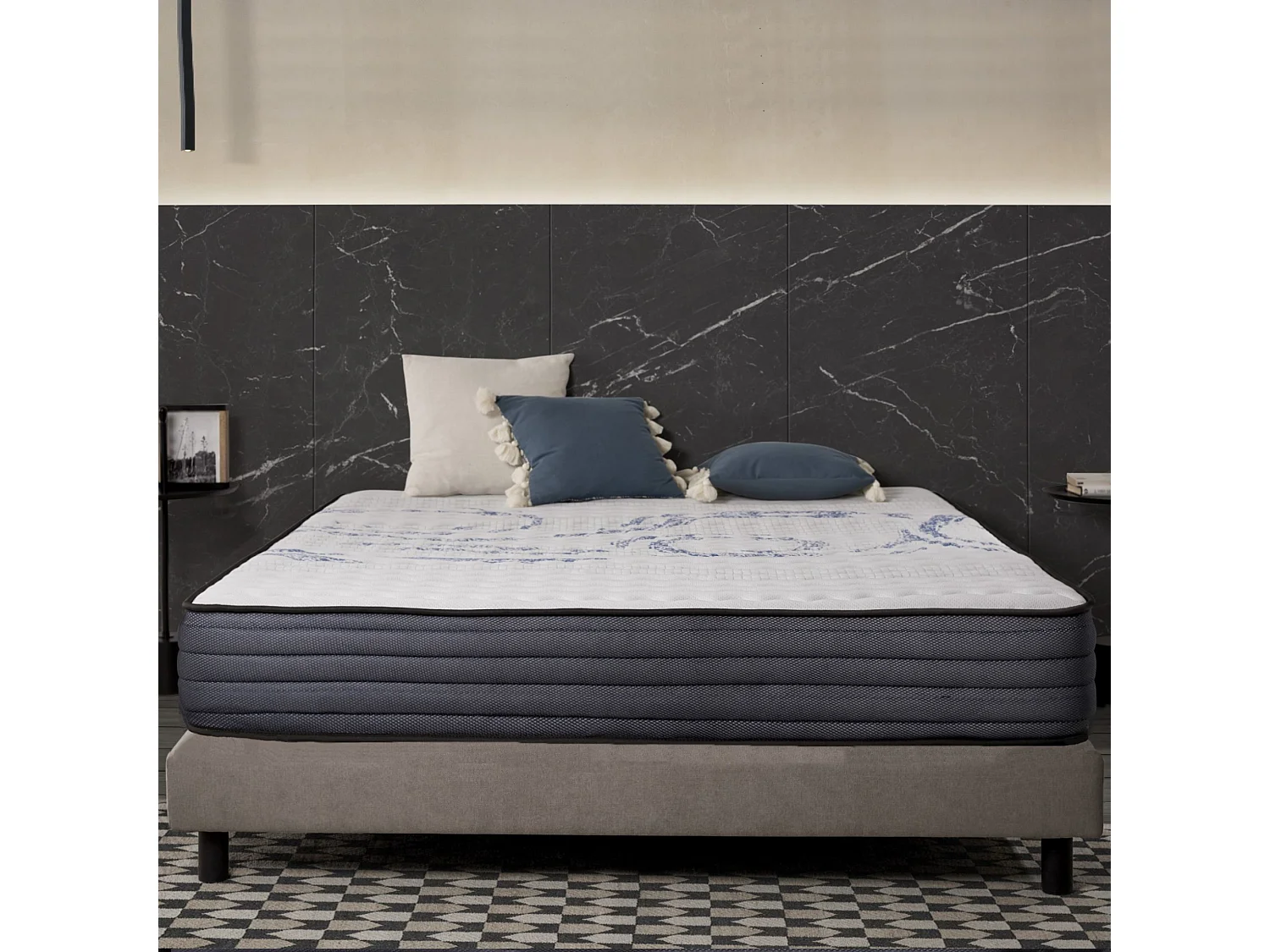 Naturalex - Matelas Perfectsleep à ressorts ensachés 140x190  cm - Épais 24 cm - Visco Thermorégulateur - Tissu Premium - Haute Qualité - Respirabilité optimale