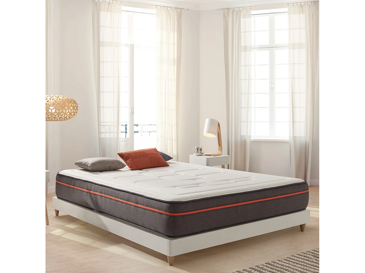 Naturalex - Matelas Zen-pur 180x200 cm - Mousse à mémoire de forme HR - Blue Latex - Très Épais 25 cm, 7 zones, Confortable, Réversible été, hiver - Noyau HQ