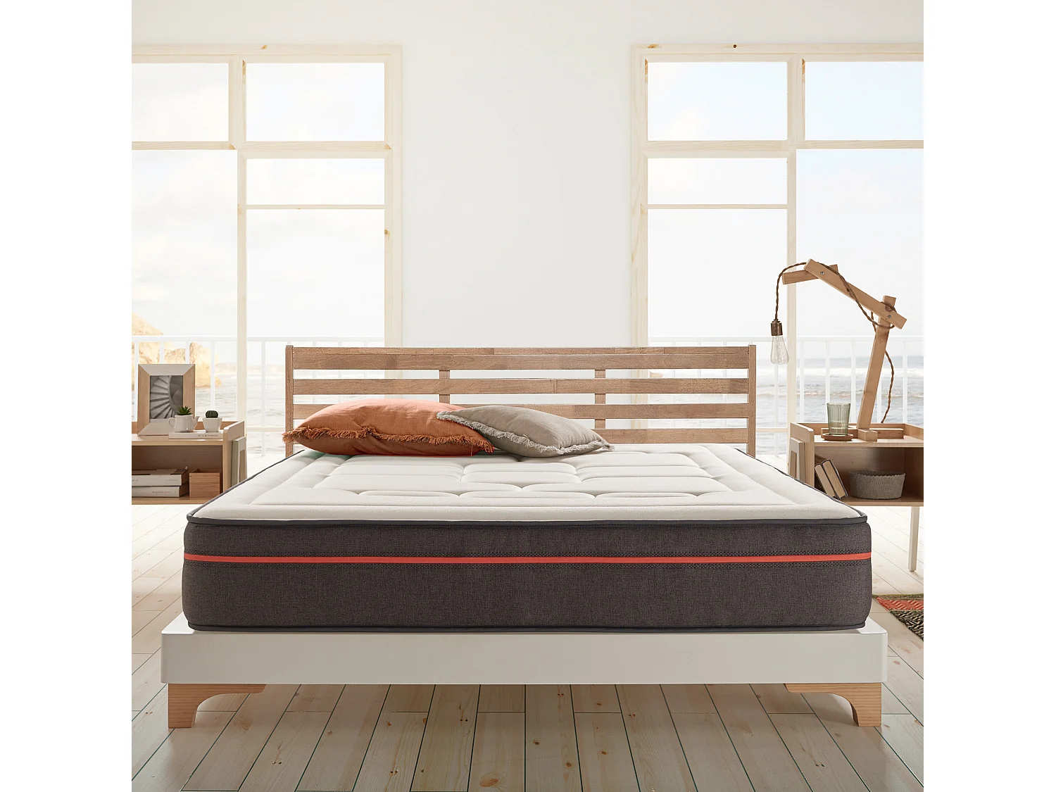 Naturalex - Matelas Zen-pur 180x200 cm - Mousse à mémoire de forme HR - Blue Latex - Très Épais 25 cm, 7 zones, Confortable, Réversible été, hiver - Noyau HQ