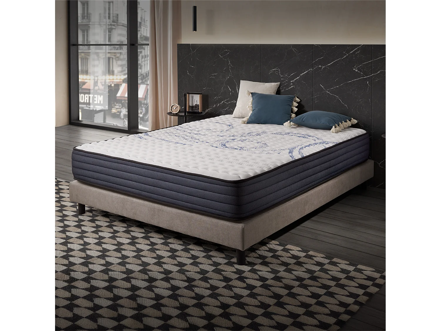 Naturalex - Matelas Perfectsleep à ressorts ensachés 160x200 cm - Épais 30 cm - Visco Thermorégulateur - Tissu Premium - Haute Qualité - Respirabilité optimale