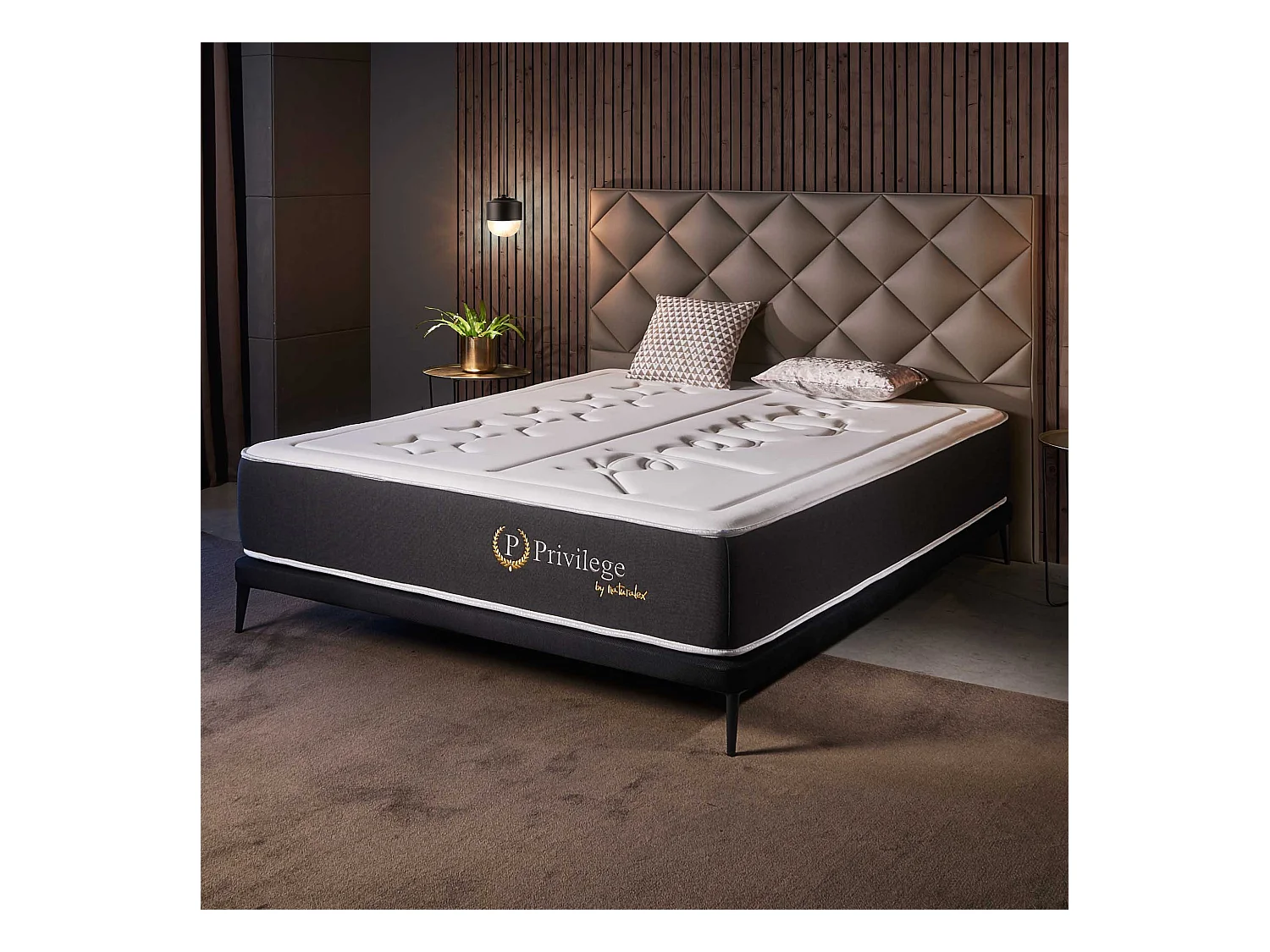 Naturalex - Matelas Privilège 135x190 cm - Multicouches HR - Blue Latex - Très épais 30 cm, Mousse à Mémoire de forme, 7 zones, Confortable - 2 faces été, hiver