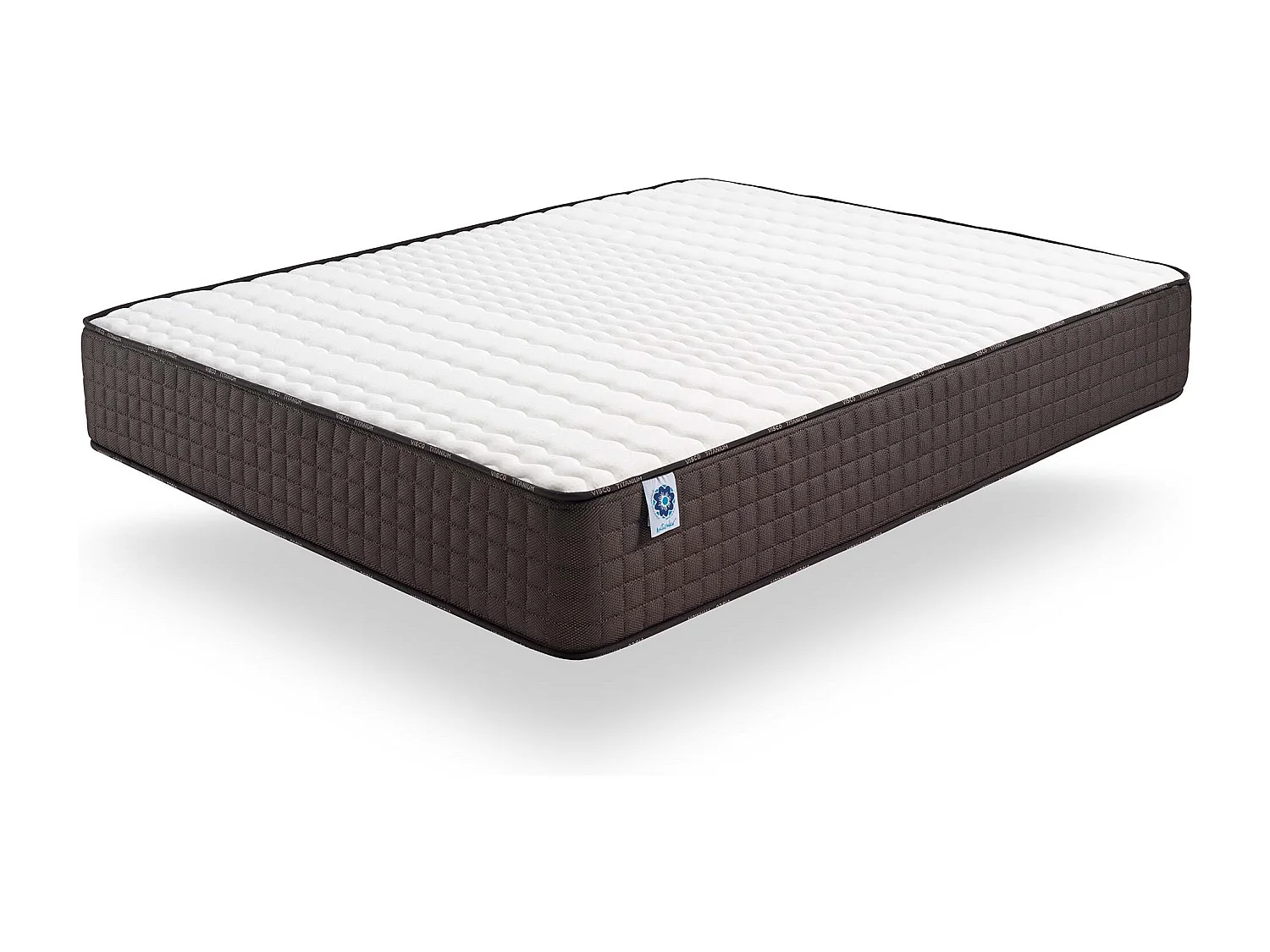 Naturalex - Matelas Titanium 140x190 cm - Mousse à mémoire de forme HR - Soutien Blue Latex - Très Épais 30 cm, 7 Zones, Antibactérien - Réversible été, hiver