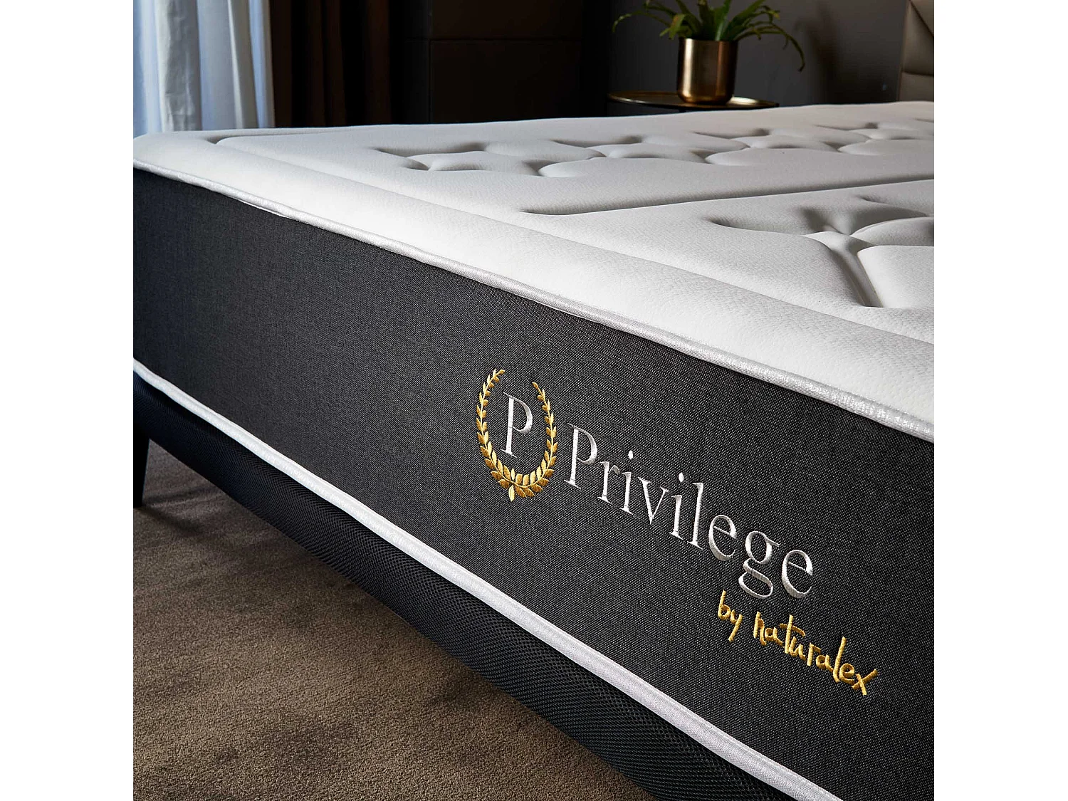 Naturalex - Matelas Privilège 160x200 cm - Multicouches HR - Blue Latex - Très épais 30 cm, Mousse à Mémoire de forme, 7 zones, Confortable - 2 faces été, hiver