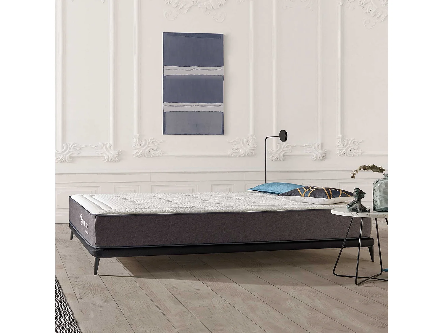 Naturalex - Matelas Exclusive 140x190 cm - Multicouches HR - Blue Latex - Très épais 25 cm, Mousse à Mémoire de forme, 7 zones, Confortable - 2 faces été, hiver