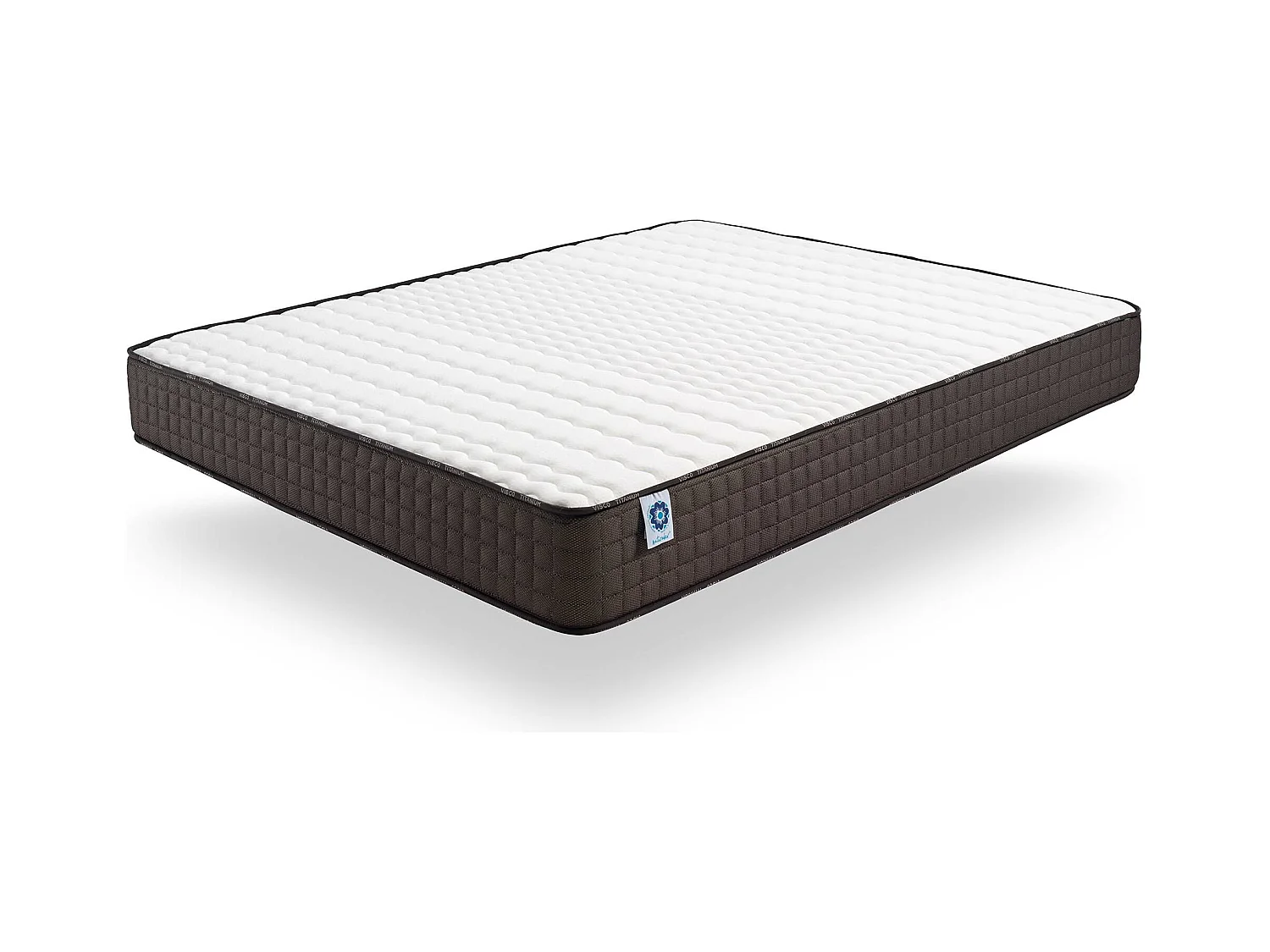 Naturalex - Matelas Titanium 90x190 cm - Mousse à mémoire de forme HR - Soutien Blue Latex - Très Épais 24 cm, 7 Zones, Antibactérien - Réversible été, hiver