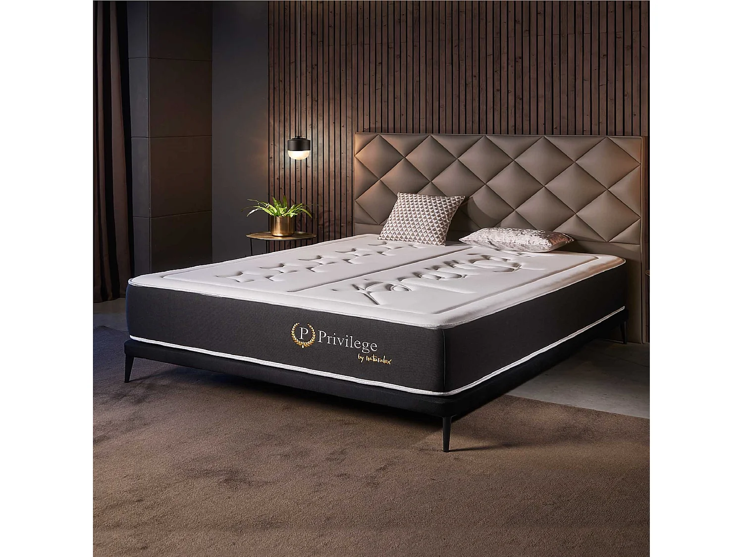 Naturalex - Matelas Privilège 180x200 cm - Multicouches HR - Blue Latex - Très épais 25 cm, Mousse à Mémoire de forme, 7 zones, Confortable - 2 faces été, hiver