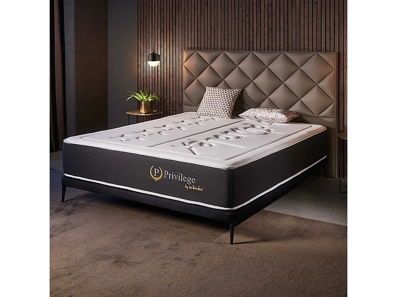 Naturalex - Matelas Privilège 160x190 cm - Multicouches HR - Blue Latex - Très épais 30 cm, Mousse à Mémoire de forme, 7 zones, Confortable - 2 faces été, hiver