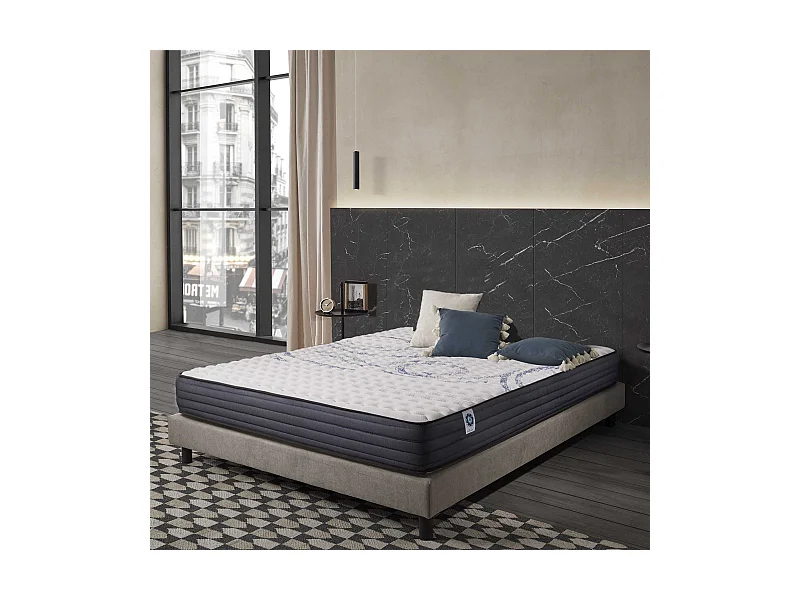 Naturalex - Matelas Perfectsleep 180x200 cm - Mousse HR - Accueil Blue Latex - Mémoire de forme, Parfait soutien, Confortable, 2 faces été, hiver- Antibactérien