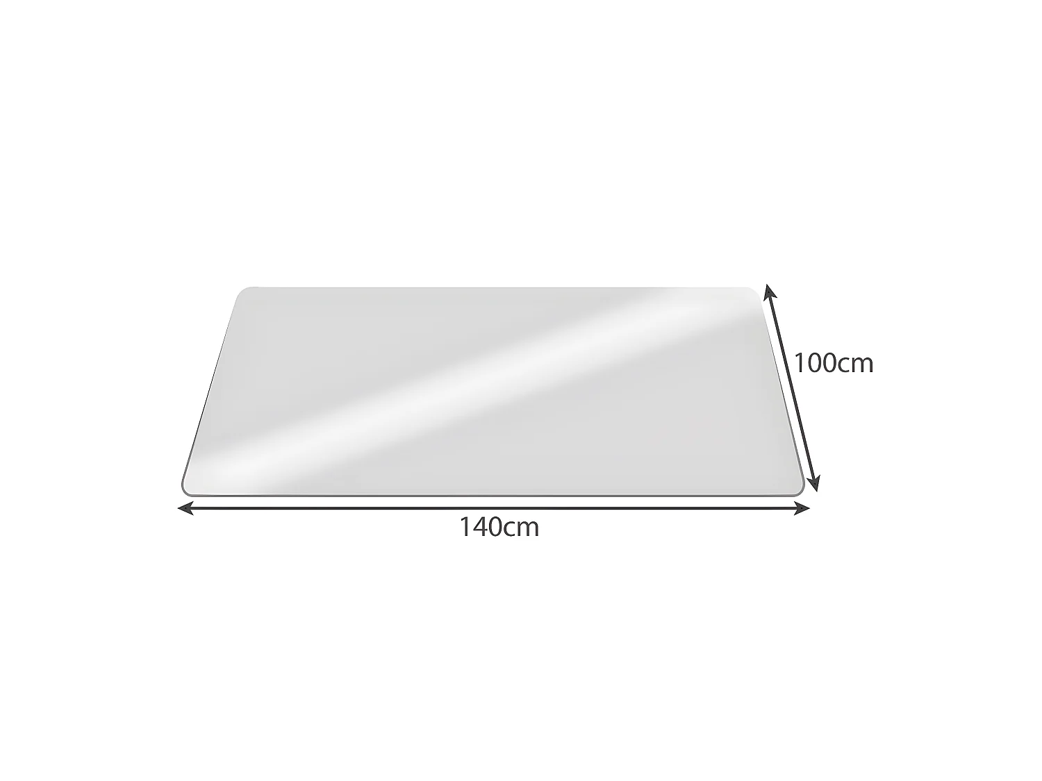 Tapis de protection pour sol chaise de bureau transparent 100x140cm
