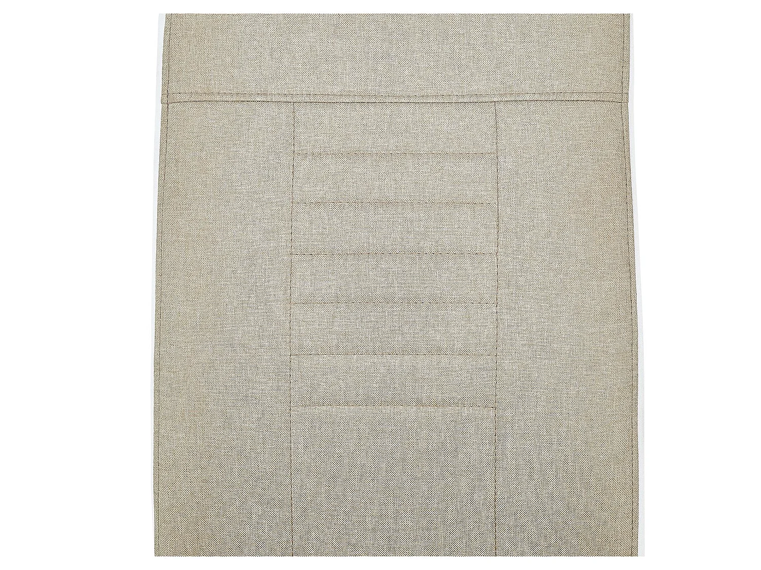 Lot de 4 chaises de salle à manger ou cuisine ALBA avec assise rembourrée et piètement chromé, revêtement en tissu beige et blanc