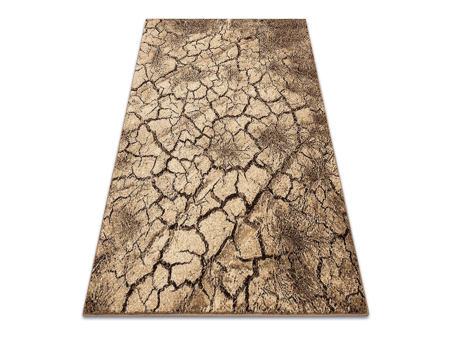 Tapis KARMEL Terra sol fissuré noix  240x340 cm