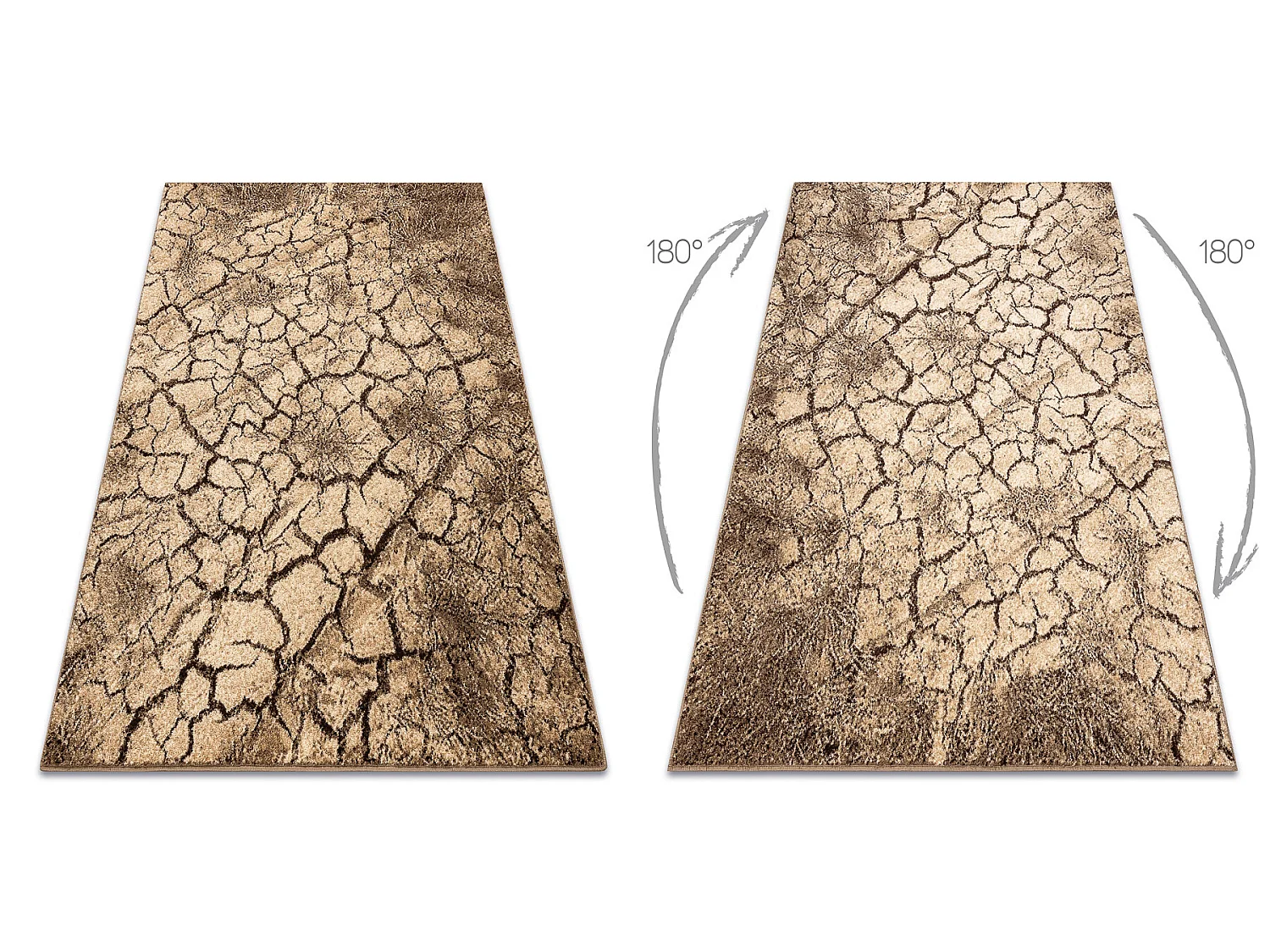 Tappeto KARMEL Terra terra screpolata noce  240x340 cm