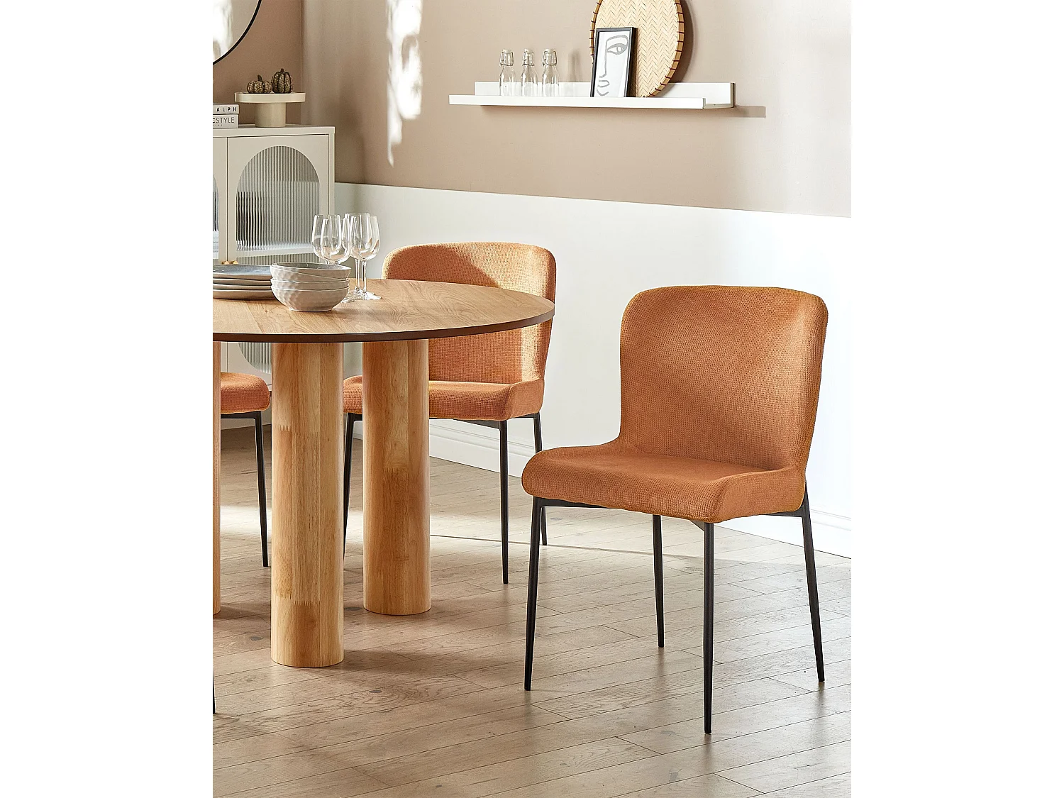 Lot de 2 chaises de salle à manger ADA Orange