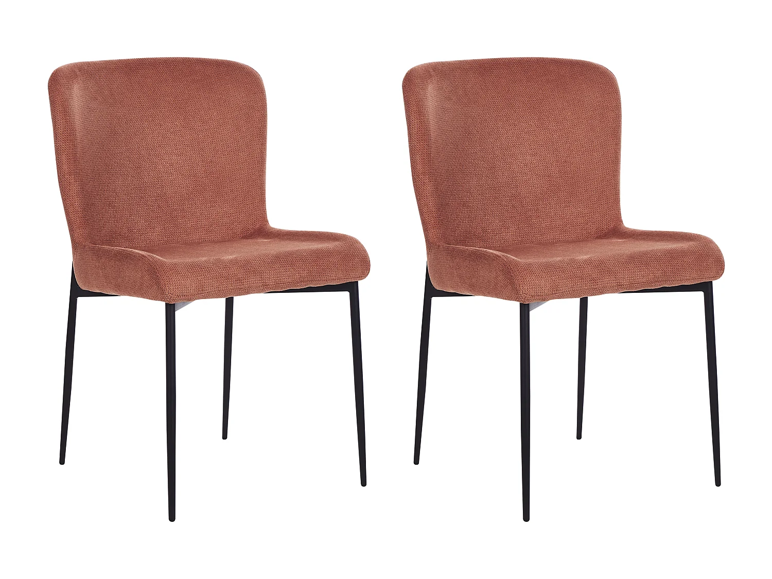 Lot de 2 chaises de salle à manger ADA Marron
