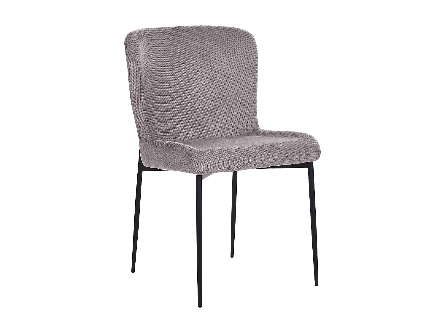 Lot de 2 chaises de salle à manger ADA Gris foncé