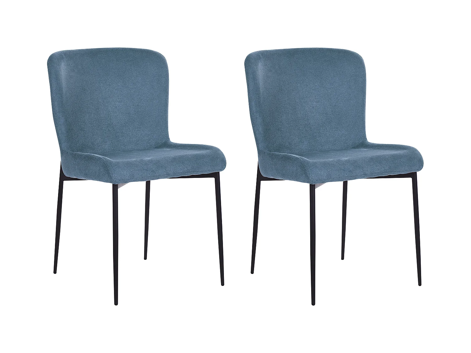Lot de 2 chaises de salle à manger ADA Bleu